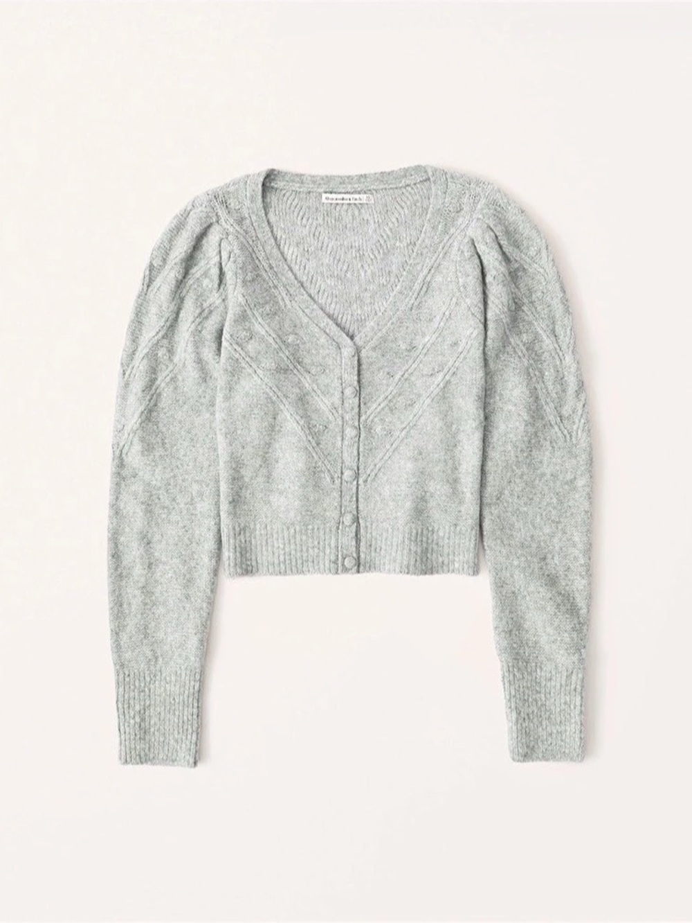 Abercrombie & Fitch Cropped Cardigan in Sage Green Size Small